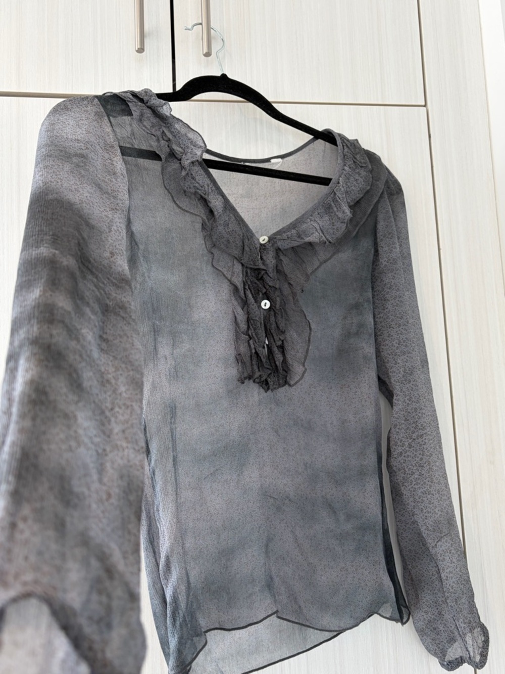 Sheer Ruffle Blouse Free People - Picture 3 of 3
